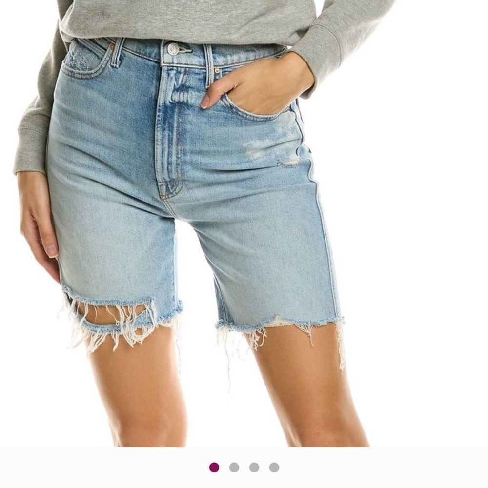 MOTHER High Waisted Smokin' Short Fray Denim Shorts Size 26